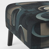 Teal Fragmented Forms - Modern Arm Chair