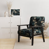 Teal Fragmented Forms - Modern Arm Chair