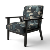 Teal Fragmented Forms - Modern Arm Chair