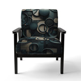 Teal Fragmented Forms - Modern Arm Chair