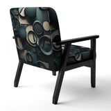 Teal Fragmented Forms - Modern Arm Chair