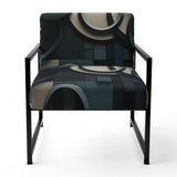 Teal Fragmented Forms - Modern Arm Chair