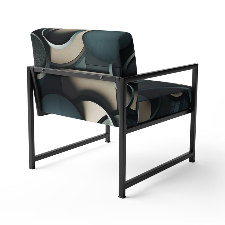 Teal Fragmented Forms - Modern Arm Chair