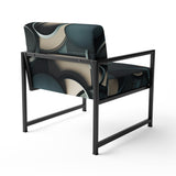 Teal Fragmented Forms - Modern Arm Chair