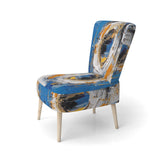 Blue Grey Symmetrical Meets - Upholstered Modern Accent Chairs