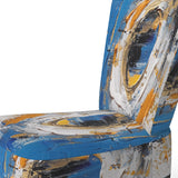 Blue Grey Symmetrical Meets - Upholstered Modern Accent Chairs
