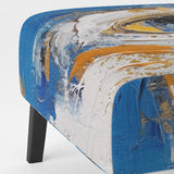 Blue Grey Symmetrical Meets - Upholstered Modern Accent Chairs