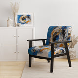 Blue Grey Symmetrical Meets - Upholstered Modern Accent Chairs