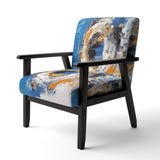 Blue Grey Symmetrical Meets - Upholstered Modern Accent Chairs