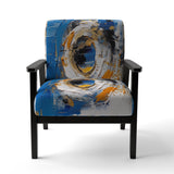 Blue Grey Symmetrical Meets - Upholstered Modern Accent Chairs