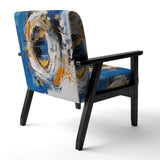 Blue Grey Symmetrical Meets - Upholstered Modern Accent Chairs