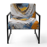 Blue Grey Symmetrical Meets - Upholstered Modern Accent Chairs