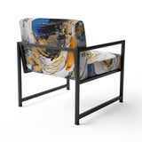 Blue Grey Symmetrical Meets - Upholstered Modern Accent Chairs