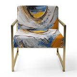 Blue Grey Symmetrical Meets - Upholstered Modern Accent Chairs