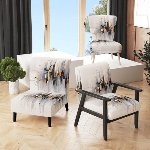 Grey Symmetrical Meets - Modern Arm Chair