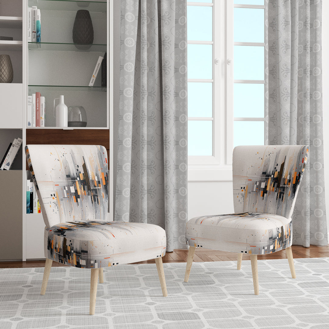 Grey Symmetrical Meets - Modern Arm Chair