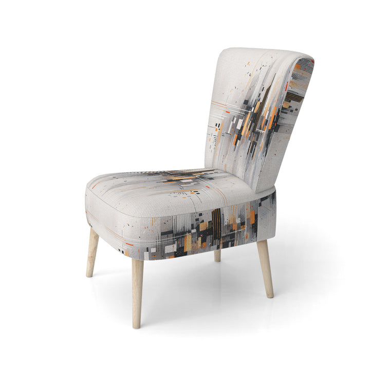 Grey Symmetrical Meets - Modern Arm Chair