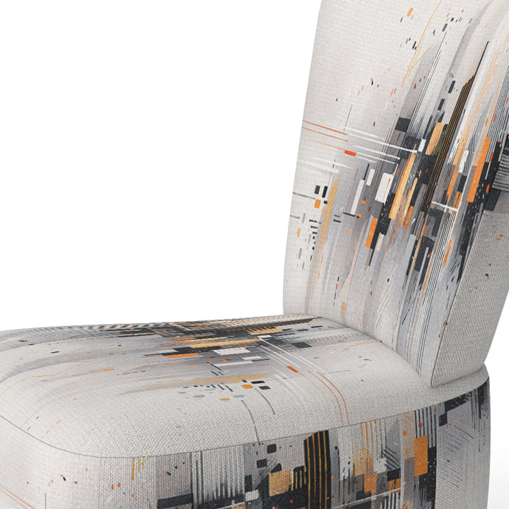 Grey Symmetrical Meets - Modern Arm Chair