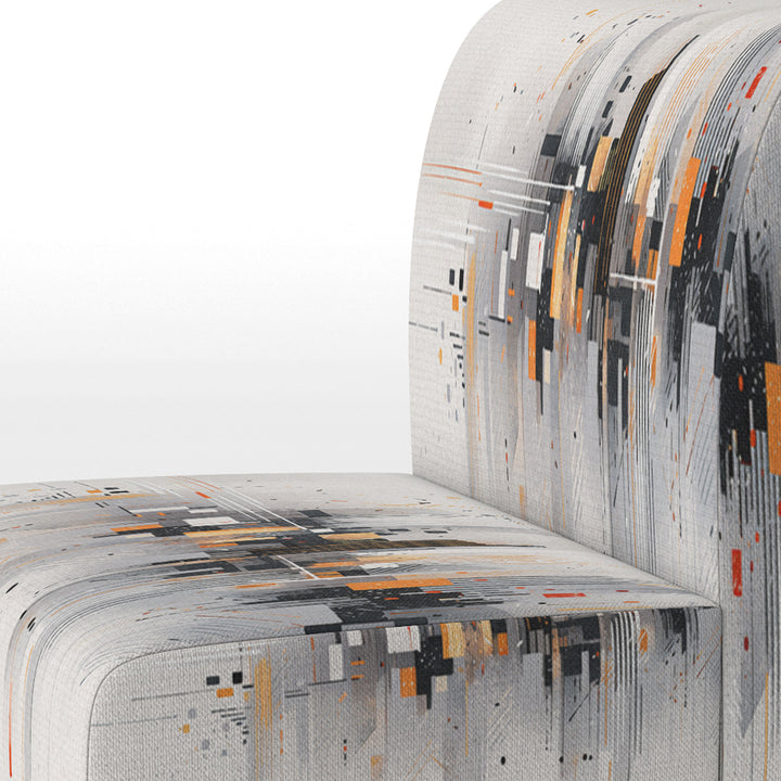 Grey Symmetrical Meets - Modern Arm Chair