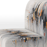 Grey Symmetrical Meets - Modern Arm Chair