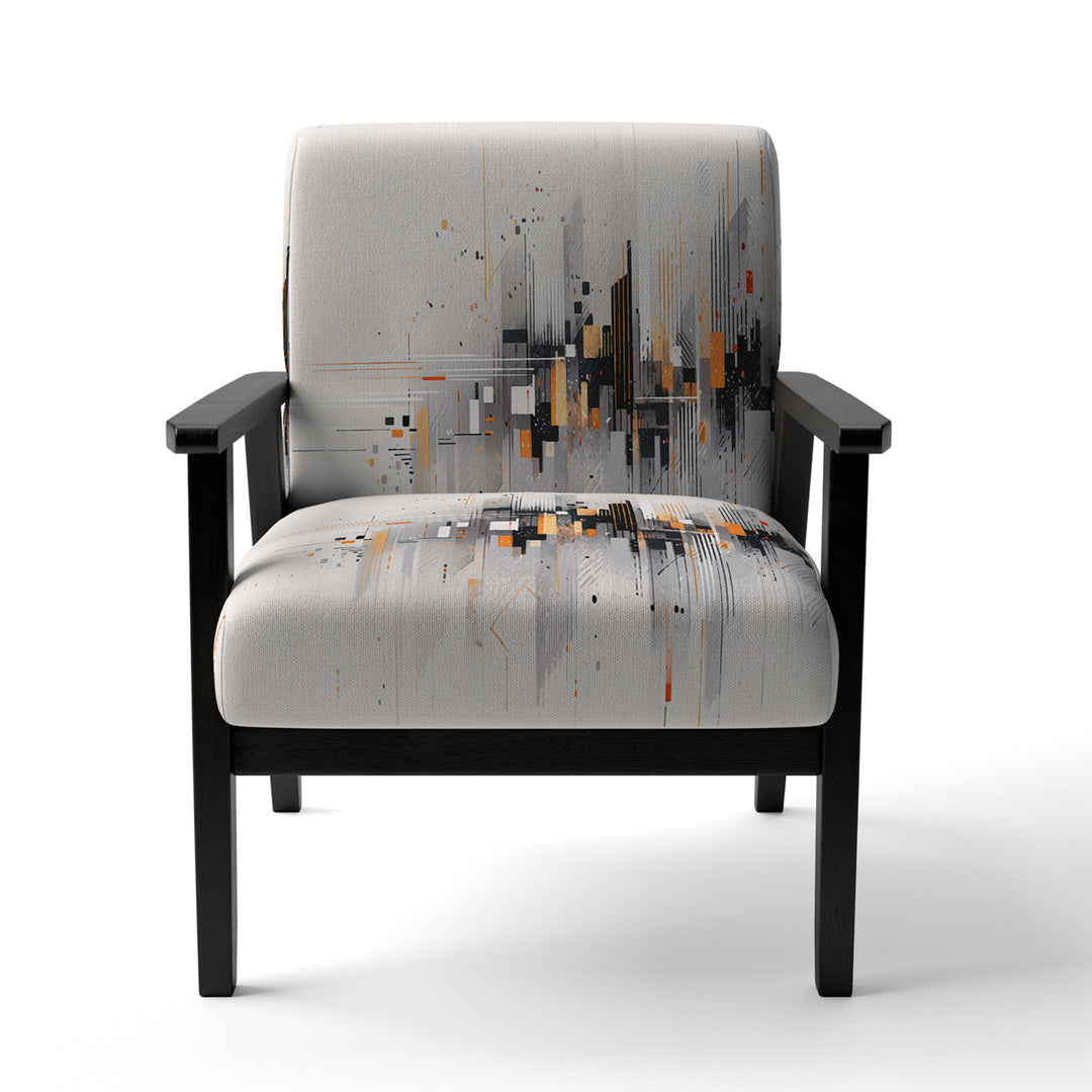 Grey Symmetrical Meets - Modern Arm Chair