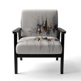 Grey Symmetrical Meets - Modern Arm Chair
