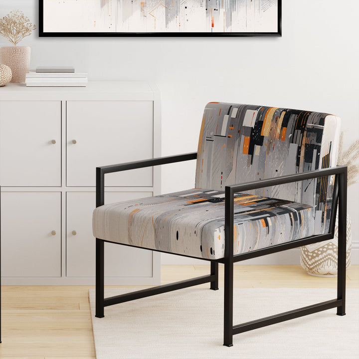 Grey Symmetrical Meets - Modern Arm Chair