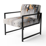 Grey Symmetrical Meets - Modern Arm Chair