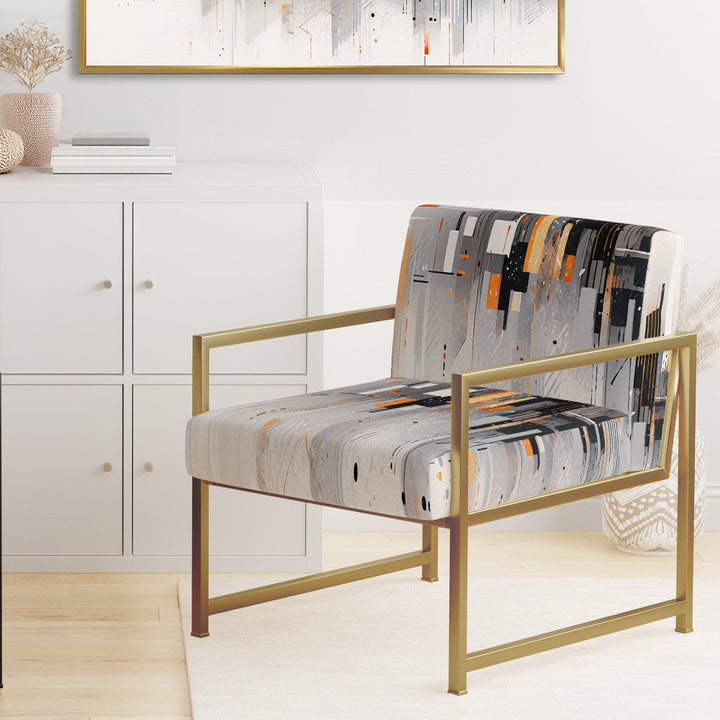 Grey Symmetrical Meets - Modern Arm Chair