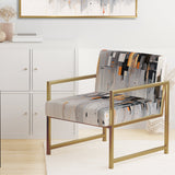 Grey Symmetrical Meets - Modern Arm Chair