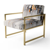Grey Symmetrical Meets - Modern Arm Chair