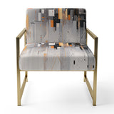 Grey Symmetrical Meets - Modern Arm Chair