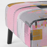 Grey Pink Symmetrical Abstract - Modern Accent Side Chair
