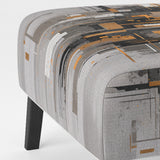 Orange Grey Bold Stripes - Modern Accent Side Chair