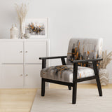 Orange Grey Bold Stripes - Modern Accent Side Chair