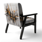 Orange Grey Bold Stripes - Modern Accent Side Chair