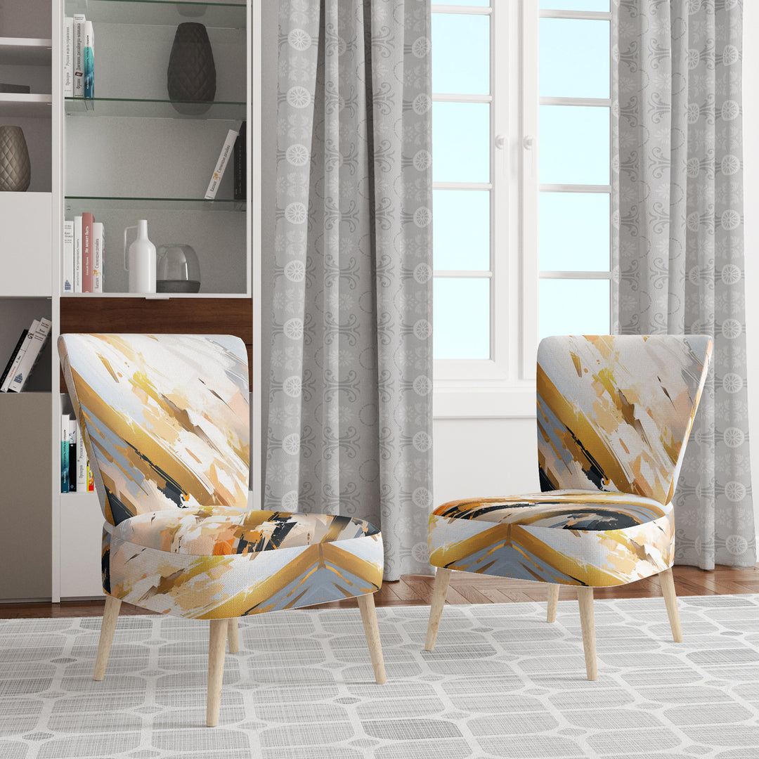 Multicolor Symmetrical Abstractions - Modern Accent Side Chair