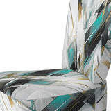 Teal Black Cubist Kaleidoscope - Modern Accent Side Chair