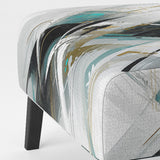 Teal Black Cubist Kaleidoscope - Modern Accent Side Chair