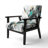 Teal Black Cubist Kaleidoscope - Modern Accent Side Chair