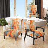 Orange Beige Shattered Realities - Modern Arm Chair