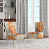 Orange Beige Shattered Realities - Modern Arm Chair
