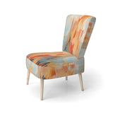 Orange Beige Shattered Realities - Modern Arm Chair