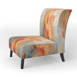 Orange Beige Shattered Realities - Modern Arm Chair