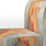 Orange Beige Shattered Realities - Modern Arm Chair