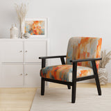 Orange Beige Shattered Realities - Modern Arm Chair