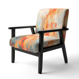 Orange Beige Shattered Realities - Modern Arm Chair