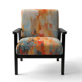 Orange Beige Shattered Realities - Modern Arm Chair