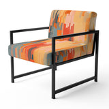 Orange Beige Shattered Realities - Modern Arm Chair