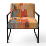Orange Beige Shattered Realities - Modern Arm Chair